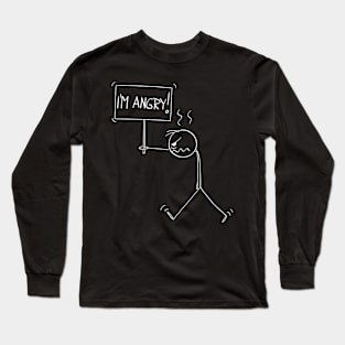 I'm Angry - Funny Stick Figure Men Long Sleeve T-Shirt